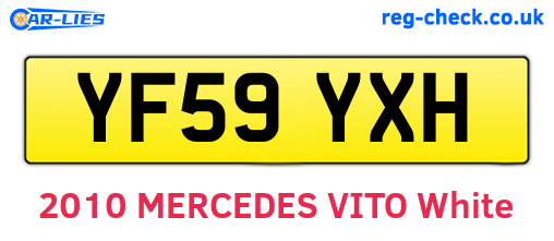 YF59YXH are the vehicle registration plates.
