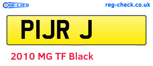 P1JRJ are the vehicle registration plates.