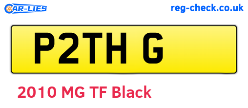 P2THG are the vehicle registration plates.