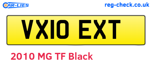 VX10EXT are the vehicle registration plates.