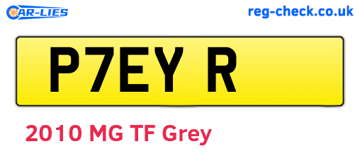 P7EYR are the vehicle registration plates.