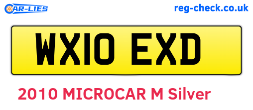 WX10EXD are the vehicle registration plates.