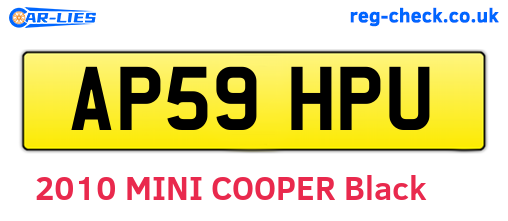 AP59HPU are the vehicle registration plates.