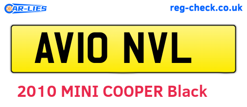 AV10NVL are the vehicle registration plates.