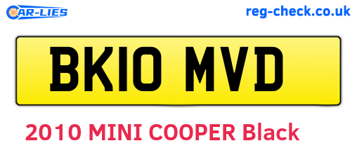 BK10MVD are the vehicle registration plates.