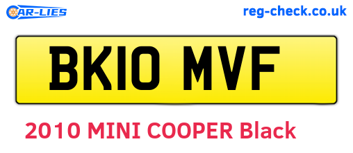 BK10MVF are the vehicle registration plates.