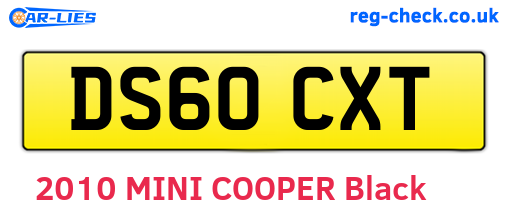 DS60CXT are the vehicle registration plates.
