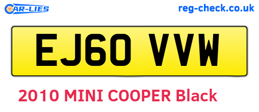 EJ60VVW are the vehicle registration plates.