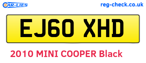 EJ60XHD are the vehicle registration plates.