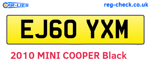 EJ60YXM are the vehicle registration plates.