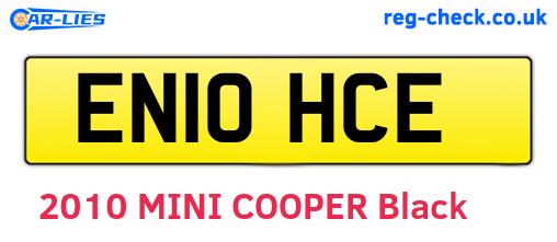 EN10HCE are the vehicle registration plates.