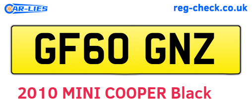 GF60GNZ are the vehicle registration plates.