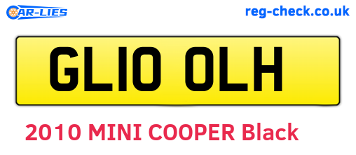 GL10OLH are the vehicle registration plates.