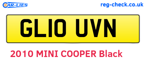 GL10UVN are the vehicle registration plates.