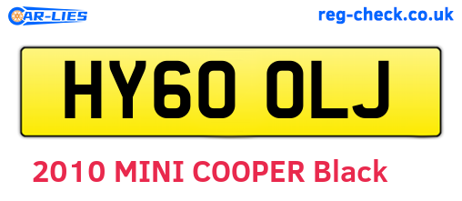 HY60OLJ are the vehicle registration plates.