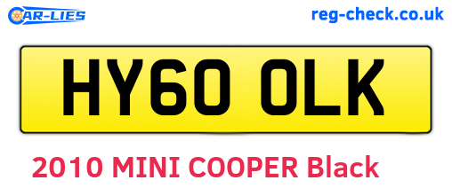 HY60OLK are the vehicle registration plates.