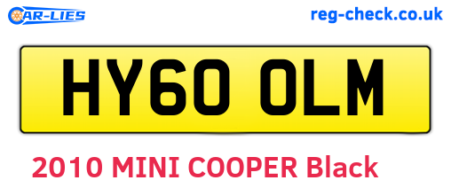 HY60OLM are the vehicle registration plates.