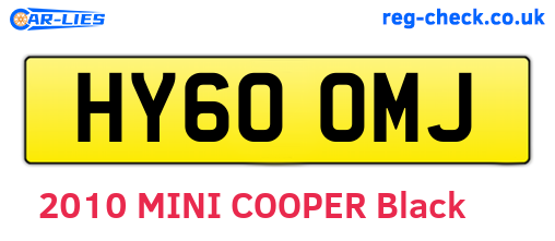 HY60OMJ are the vehicle registration plates.