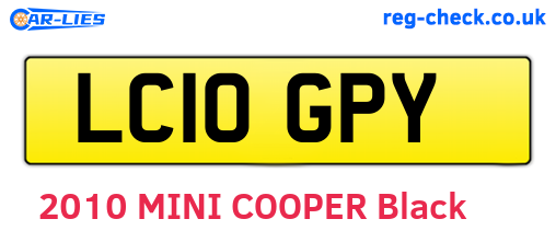 LC10GPY are the vehicle registration plates.