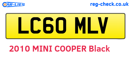 LC60MLV are the vehicle registration plates.