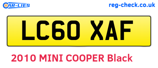 LC60XAF are the vehicle registration plates.