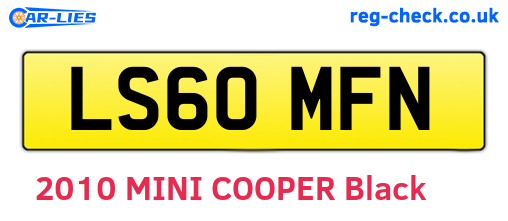 LS60MFN are the vehicle registration plates.