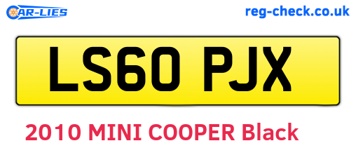 LS60PJX are the vehicle registration plates.