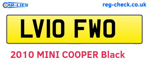 LV10FWO are the vehicle registration plates.