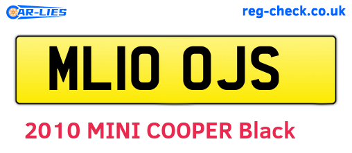 ML10OJS are the vehicle registration plates.