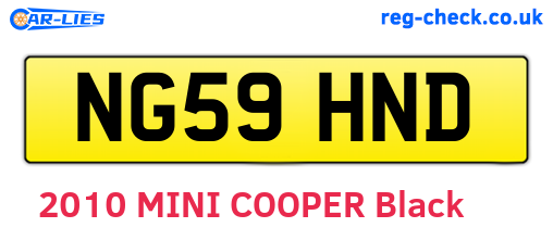 NG59HND are the vehicle registration plates.