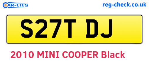 S27TDJ are the vehicle registration plates.
