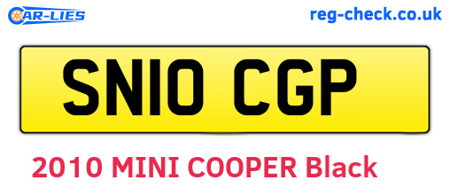 SN10CGP are the vehicle registration plates.