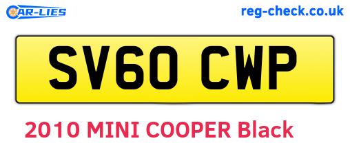 SV60CWP are the vehicle registration plates.