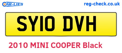SY10DVH are the vehicle registration plates.