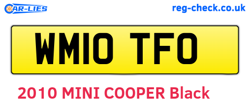 WM10TFO are the vehicle registration plates.