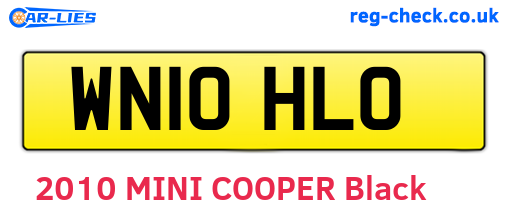 WN10HLO are the vehicle registration plates.