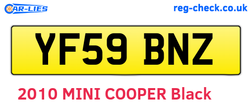 YF59BNZ are the vehicle registration plates.