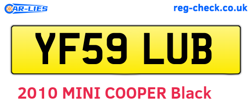 YF59LUB are the vehicle registration plates.