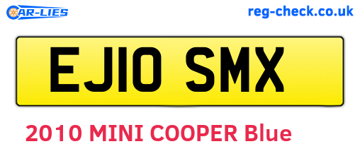 EJ10SMX are the vehicle registration plates.
