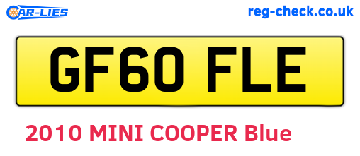 GF60FLE are the vehicle registration plates.