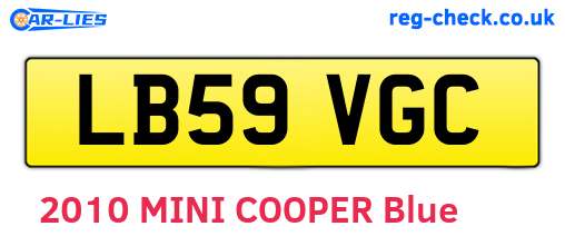 LB59VGC are the vehicle registration plates.
