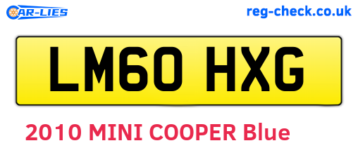 LM60HXG are the vehicle registration plates.