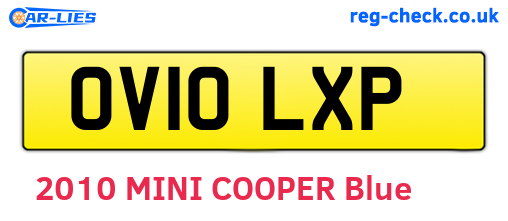 OV10LXP are the vehicle registration plates.