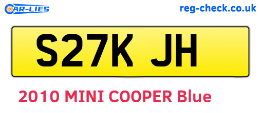 S27KJH are the vehicle registration plates.
