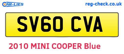 SV60CVA are the vehicle registration plates.