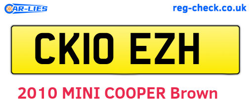 CK10EZH are the vehicle registration plates.