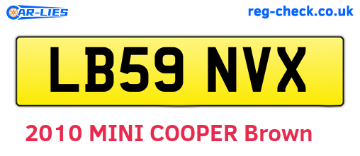 LB59NVX are the vehicle registration plates.