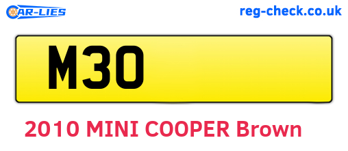 M30 are the vehicle registration plates.