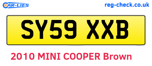 SY59XXB are the vehicle registration plates.