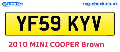YF59KYV are the vehicle registration plates.